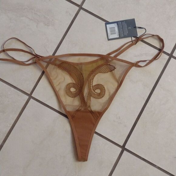 NWT Rare Thistle and Spire Medusa Thong Liquid Gold size 3X - Picture 2 of 10